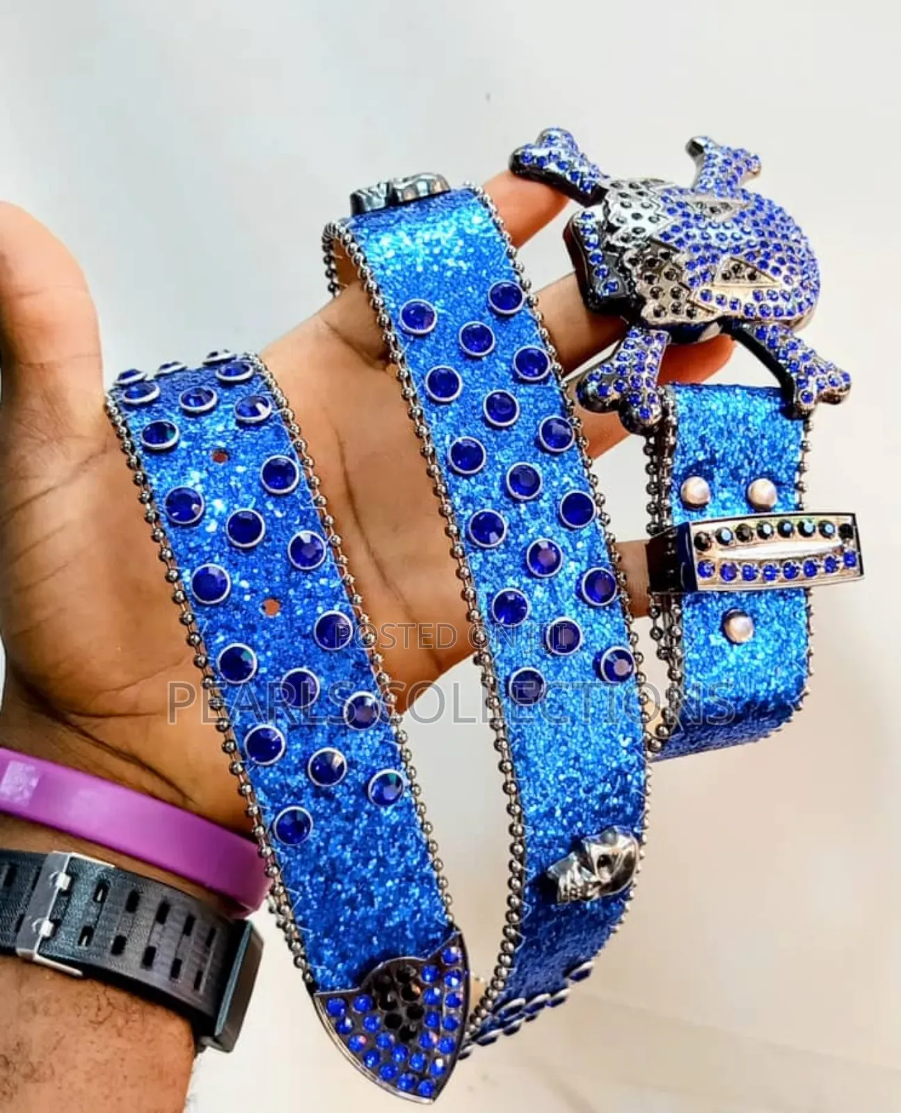 Blue Fashion Leather Belt