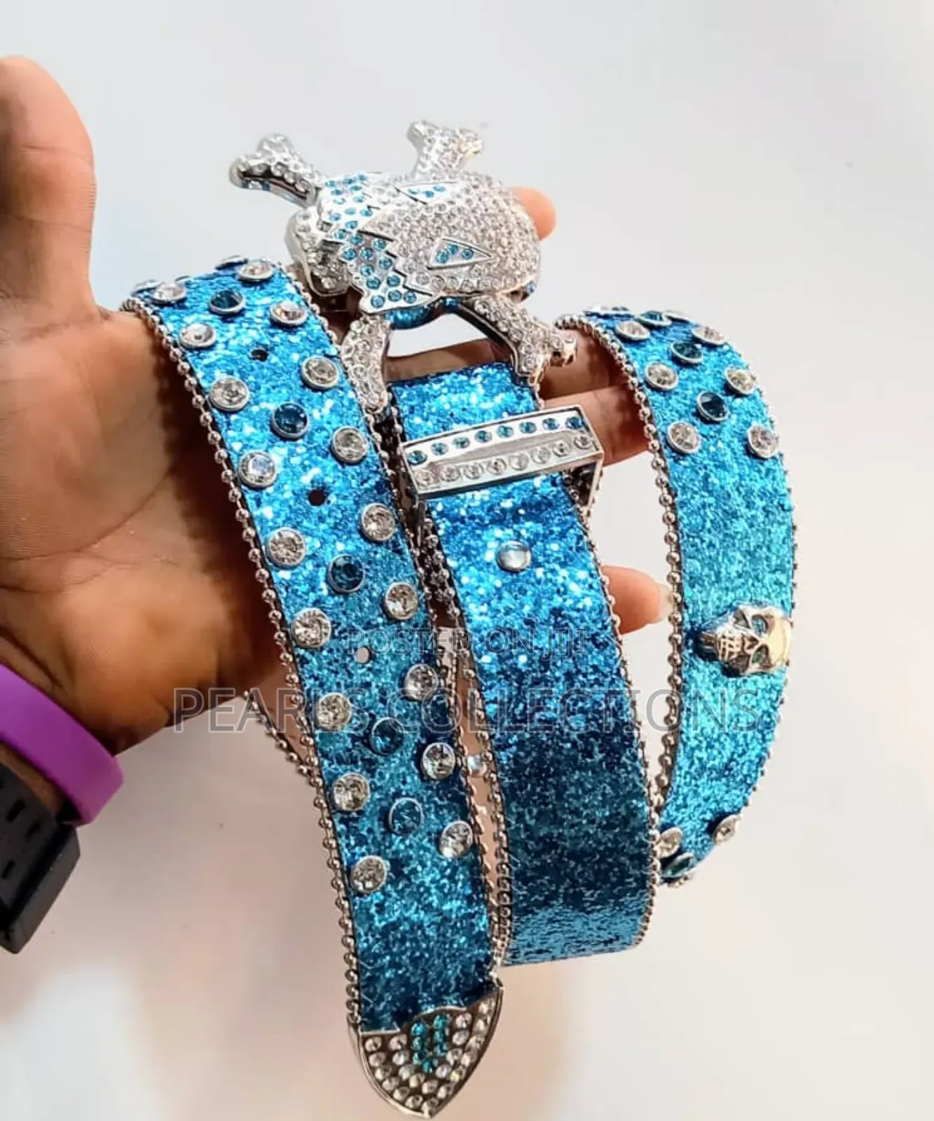 Blue Fashion Leather Belt