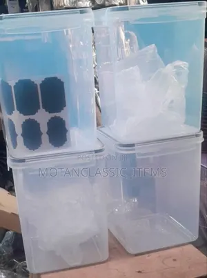 Food Storage Airtight Container /Box With Stickers 5.2litrs (4 Pcs)