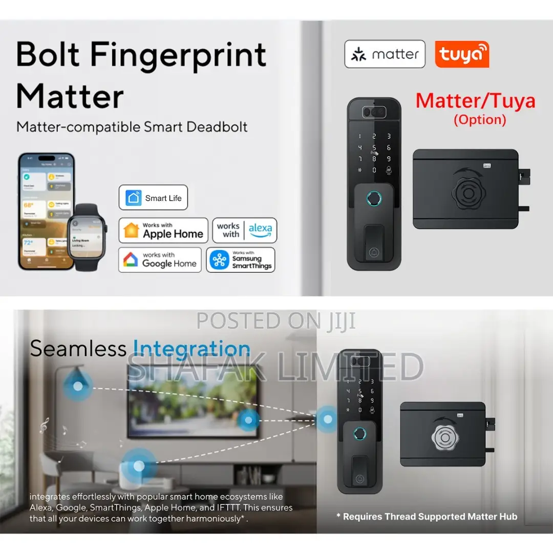 Tuya Biometric Bolt Lock