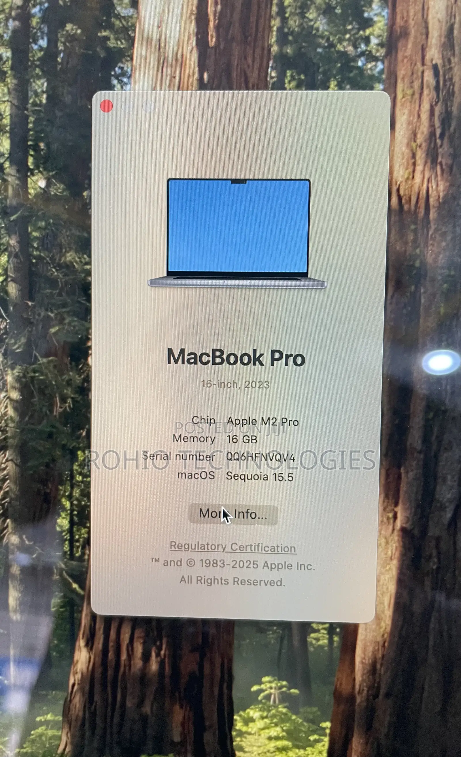Laptop Apple MacBook Pro 2023 M2 Pro 16-Inch 16GB Apple M2 SSD 512GB