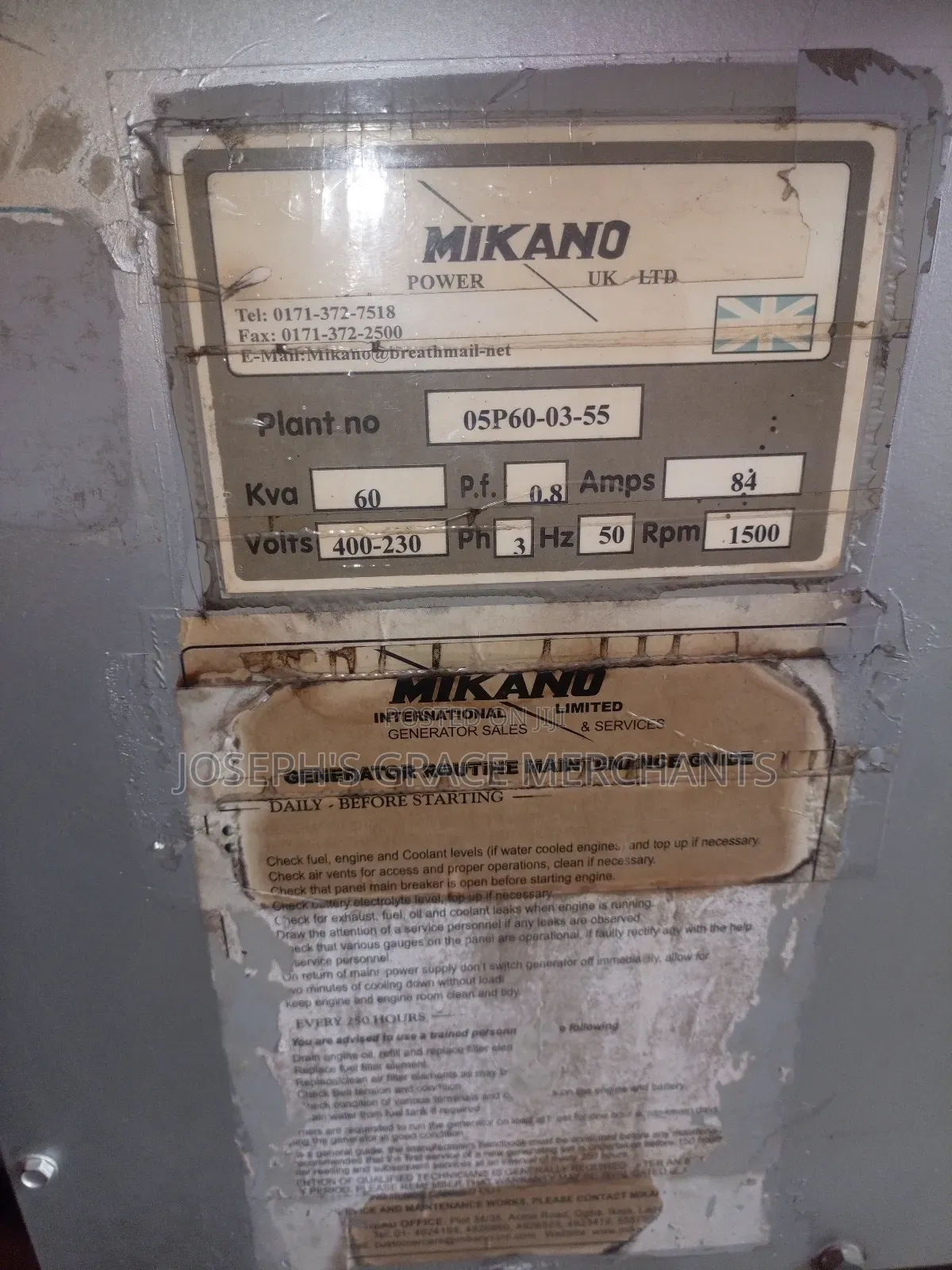 60kva Perkins Basic Generator 1000 Series Uk🇬🇧