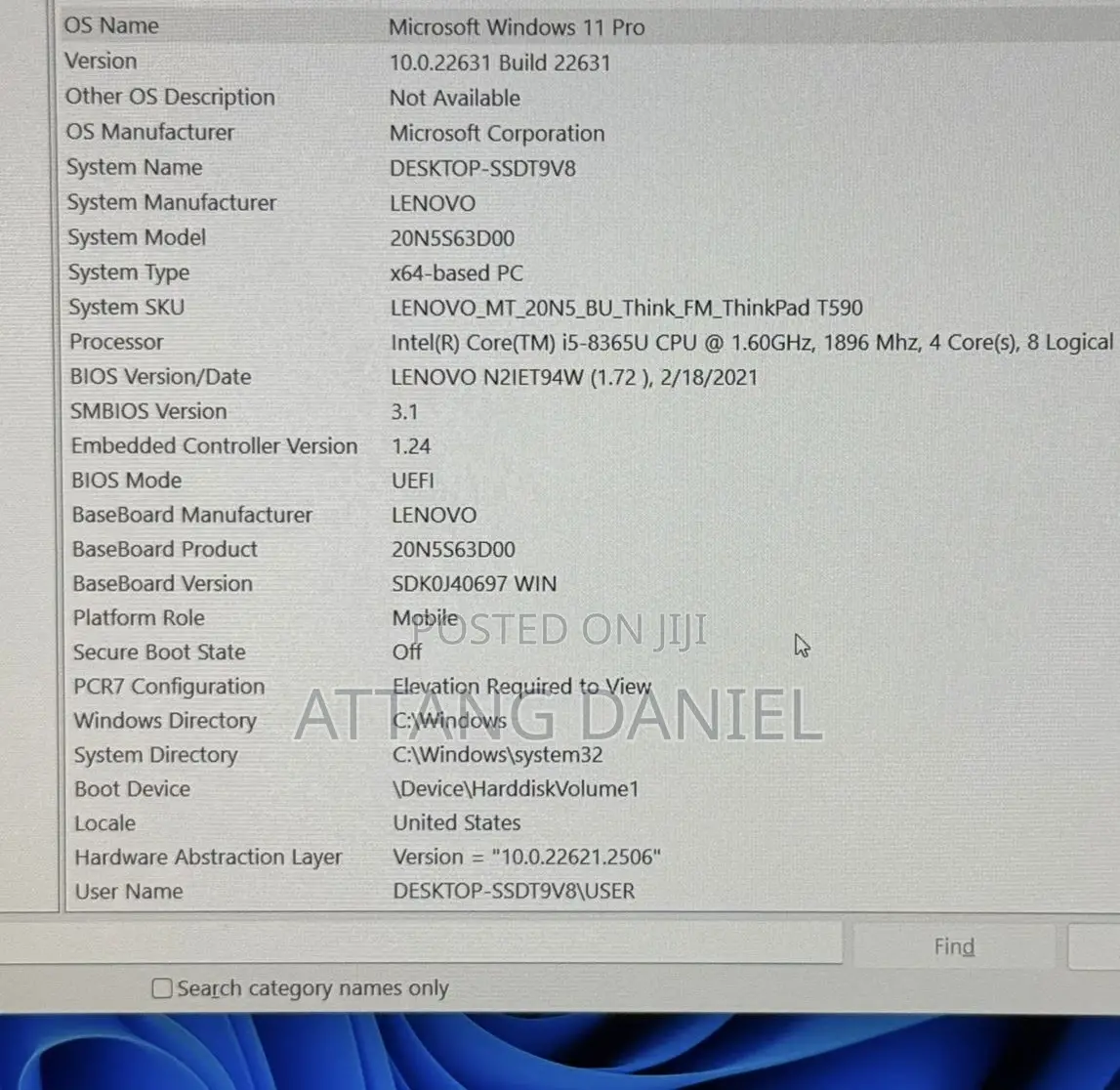 Laptop Lenovo ThinkPad T580 16GB Intel Core I5 SSD 256GB