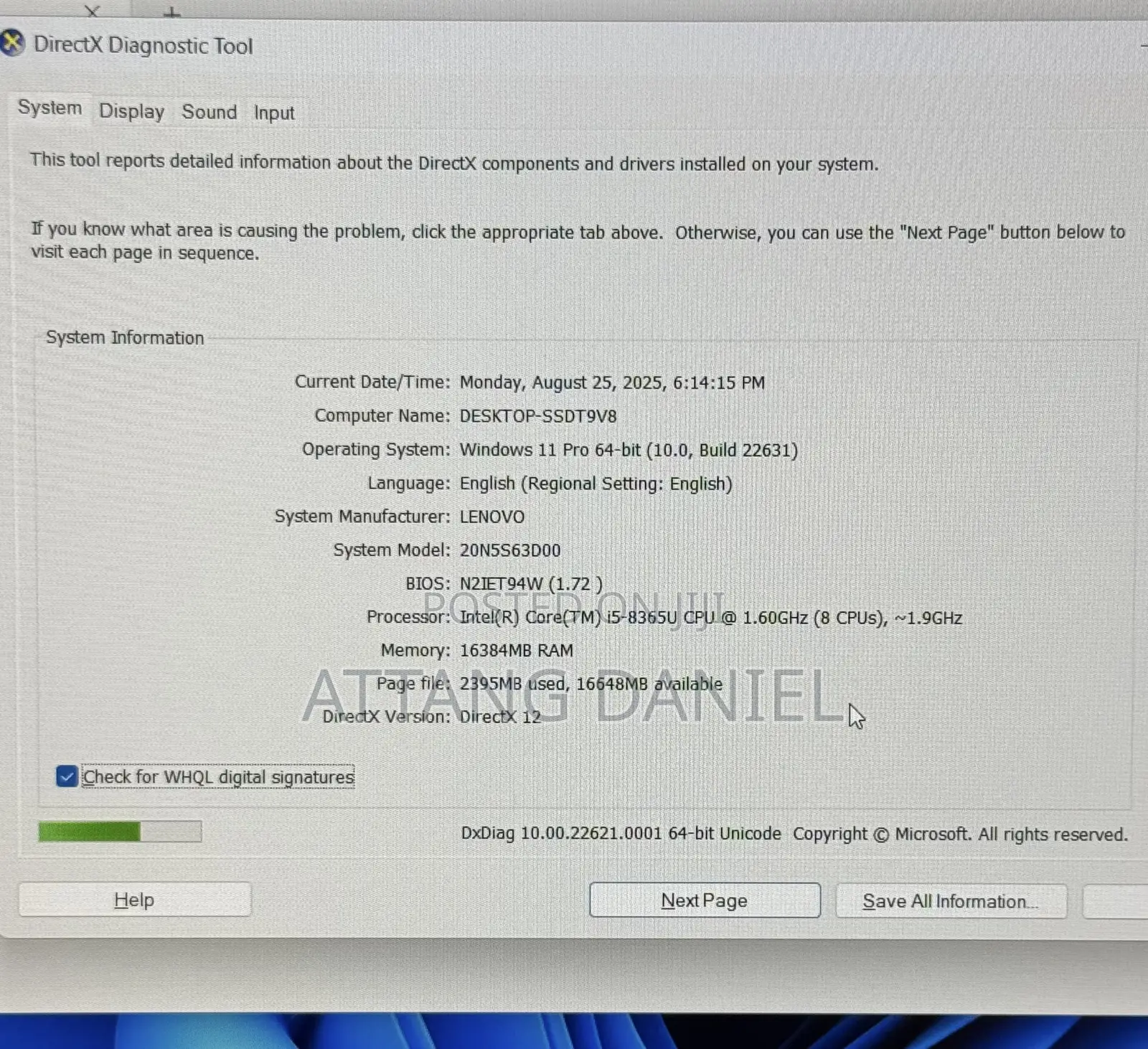 Laptop Lenovo ThinkPad T580 16GB Intel Core I5 SSD 256GB
