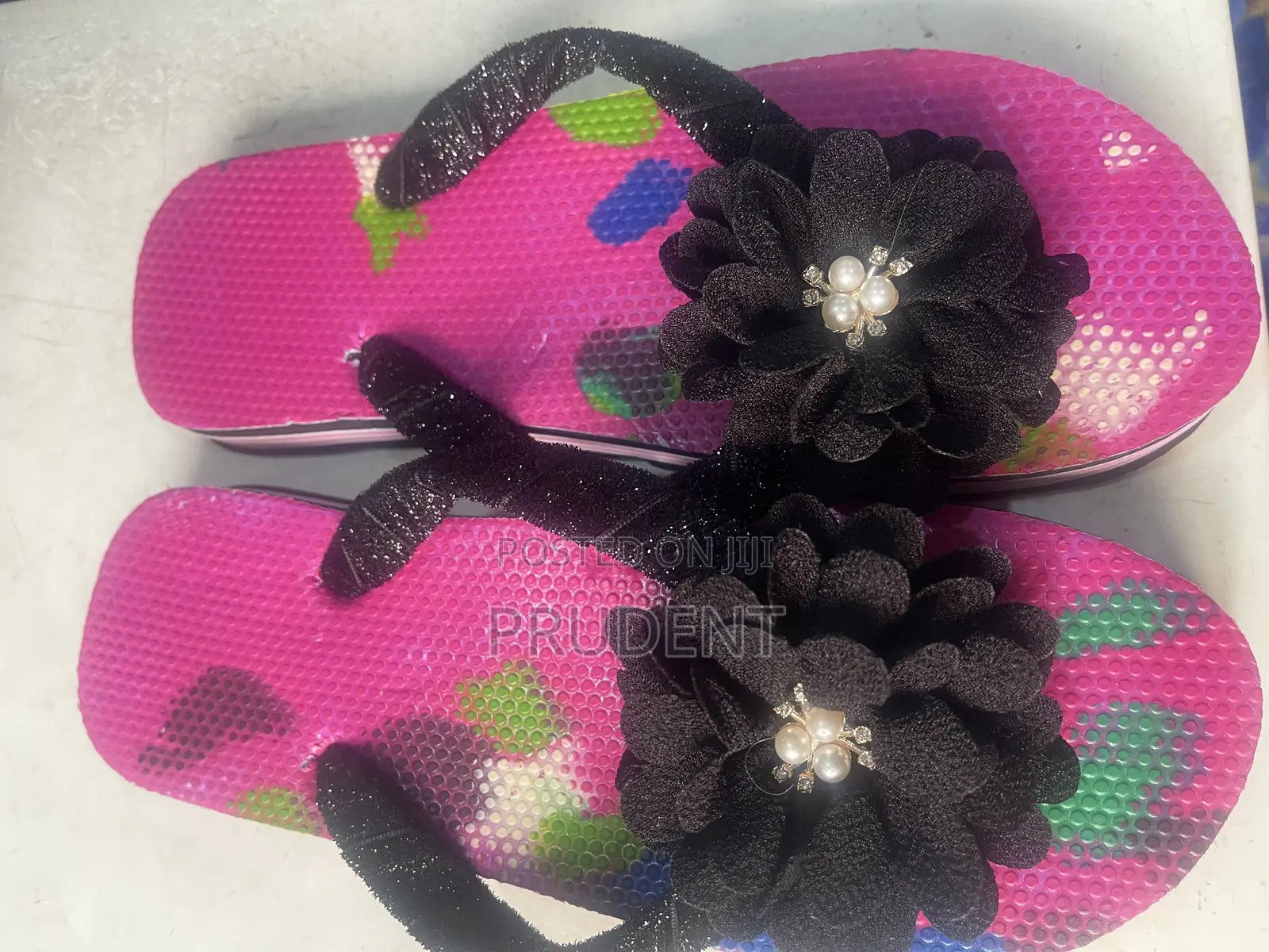 Stylish Beaded/Flowered Slippers