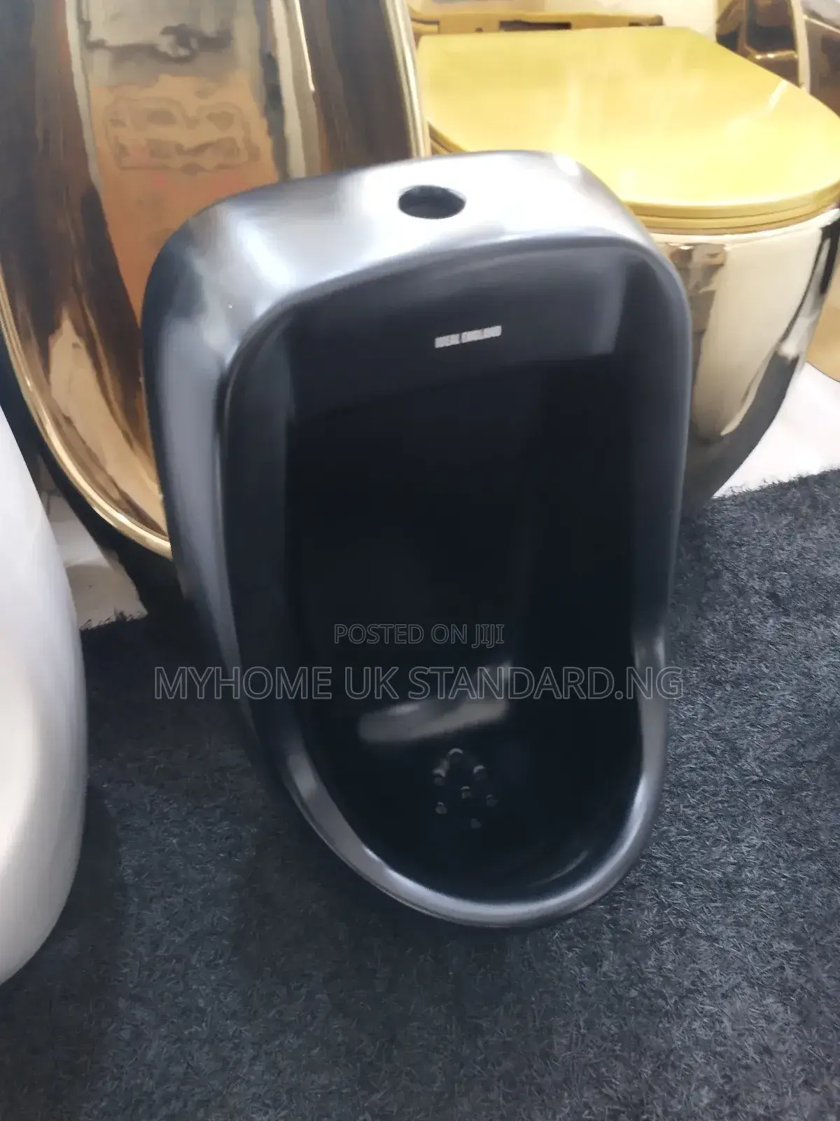 Black Hanging Urinal Bowl