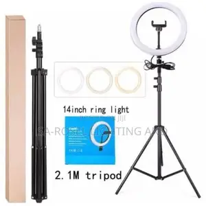14 Inches Ring Light + Phone Stand + Tripod Stand