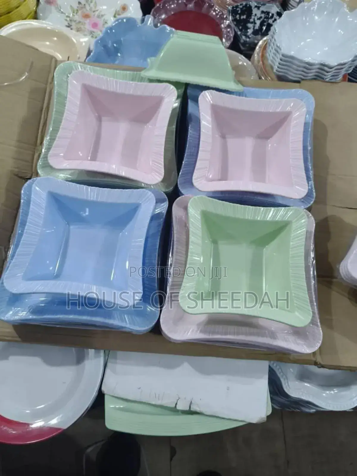 24pcs Flat and Soup Unbreakable Plates