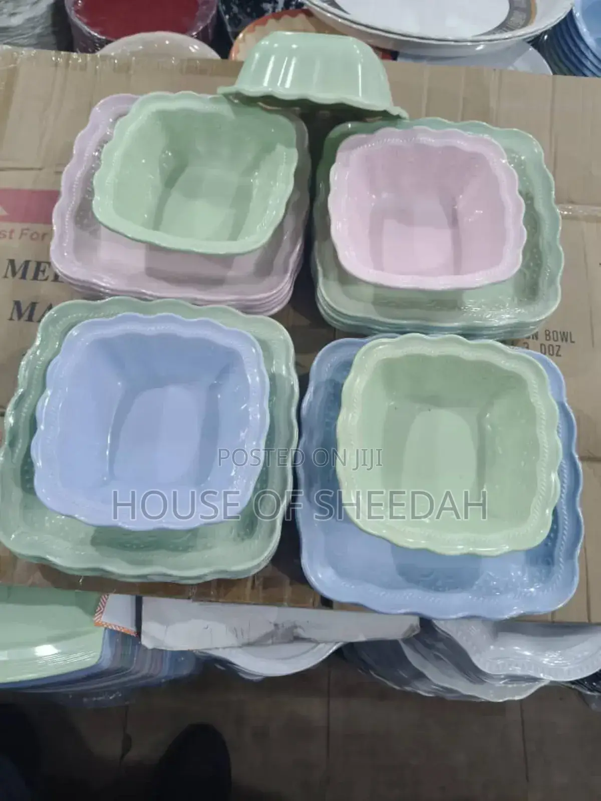24pcs Flat and Soup Unbreakable Plates
