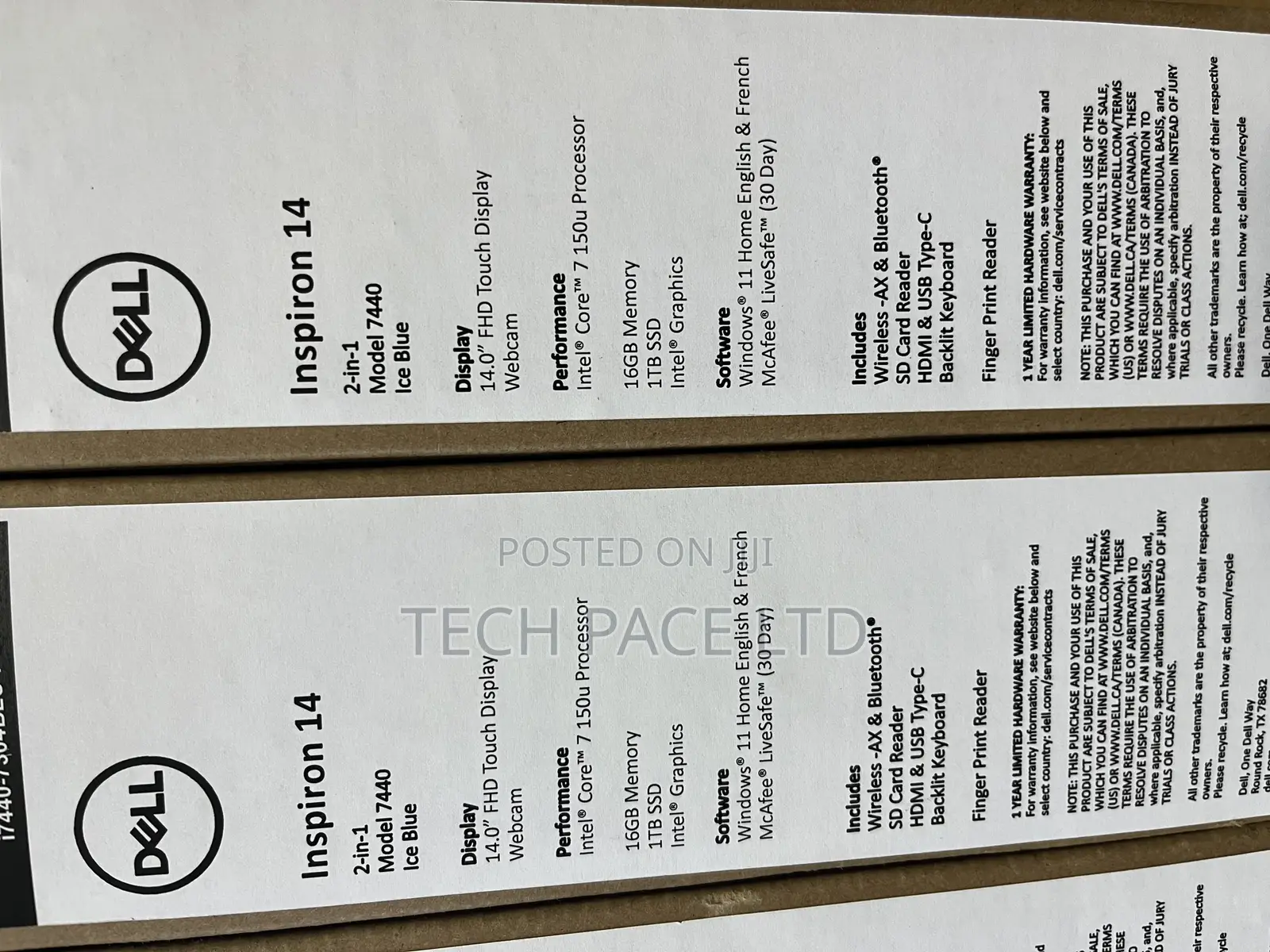 New Laptop Dell Inspiron 14 16GB Intel Core I7 SSD 1T
