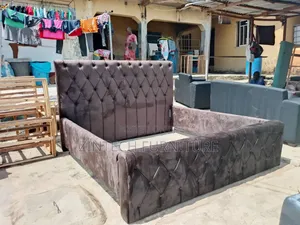 Upholstered 6 by 6 Platform Bedframe