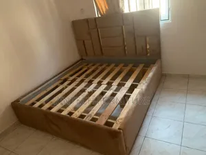 Padded 6ft by 6ft Brown Color Bedframe