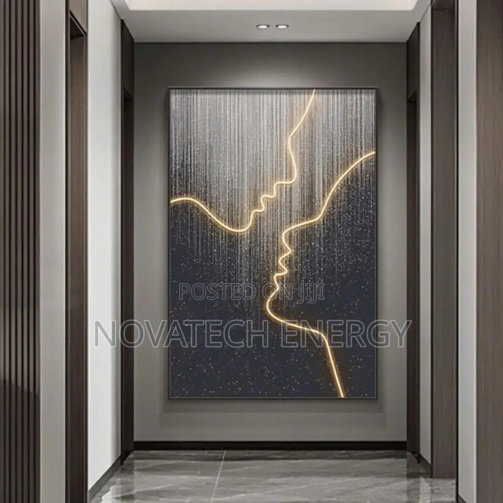 Abstract Kissing Led Wall Frame Light for Luxury Beautifications