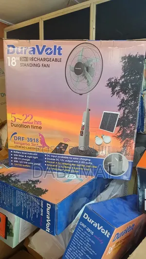 Duravolt 18 Inches Rechargeable Solar Fan
