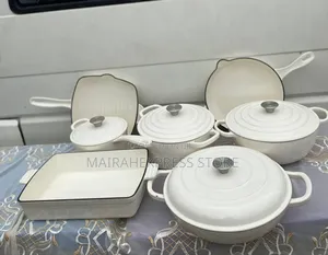 (Big Set) 7in1 Original Cast Iron Cookware/Pot (D4r3t).