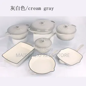 (Big Set) 7in1 Original Cast Iron Cookware/Pot (D4r3t).