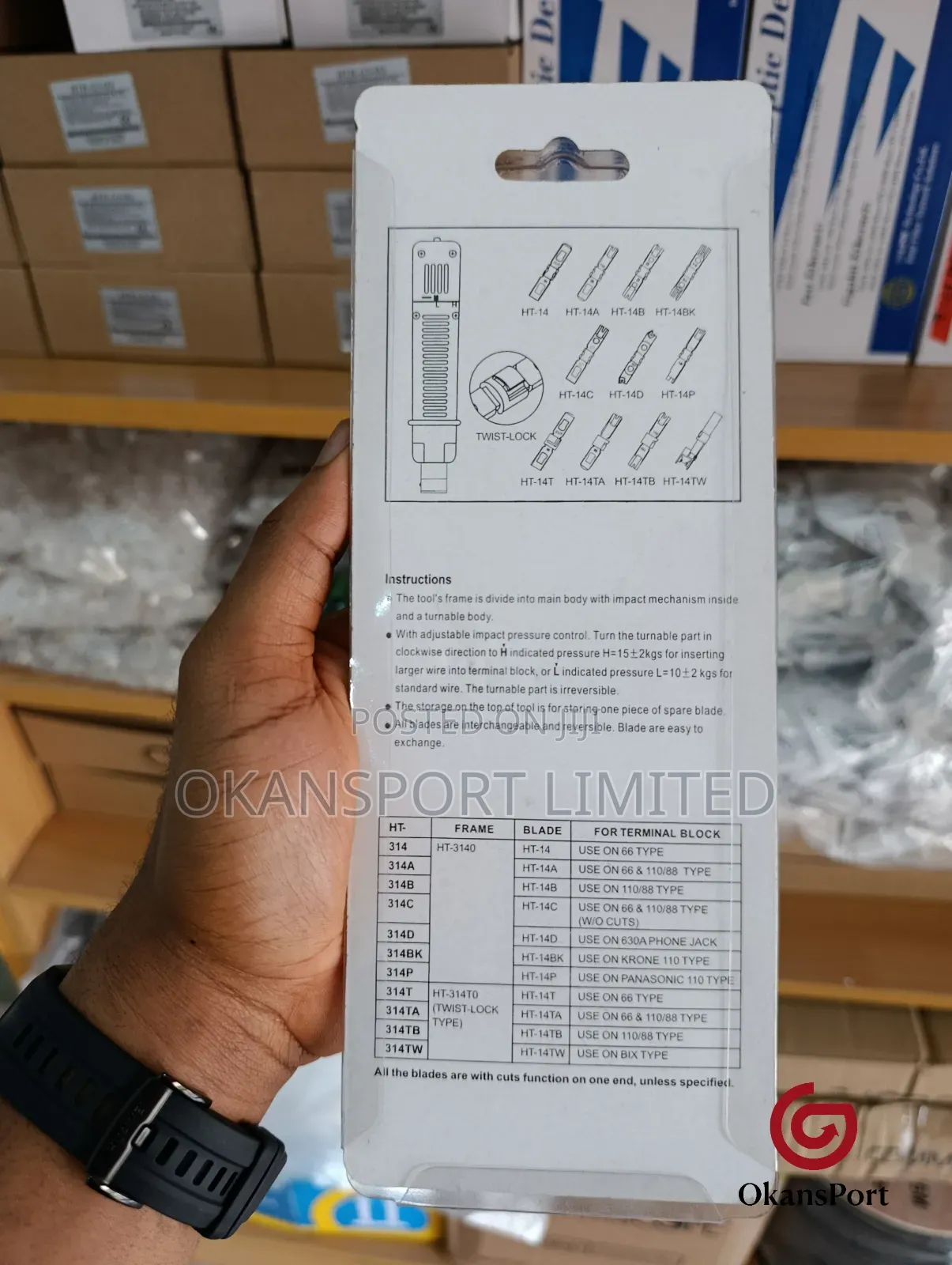 Impact Punch Down Tool Ht-314b | Network Cable Termination Tool | Idc