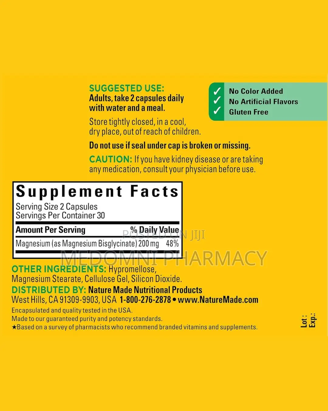 Nature Made Magnesium Glycinate – Muscle, Nerve Sleep Support