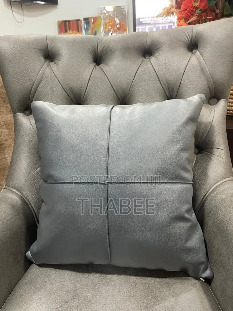 Ash Grey Fibre Throw Pillow
