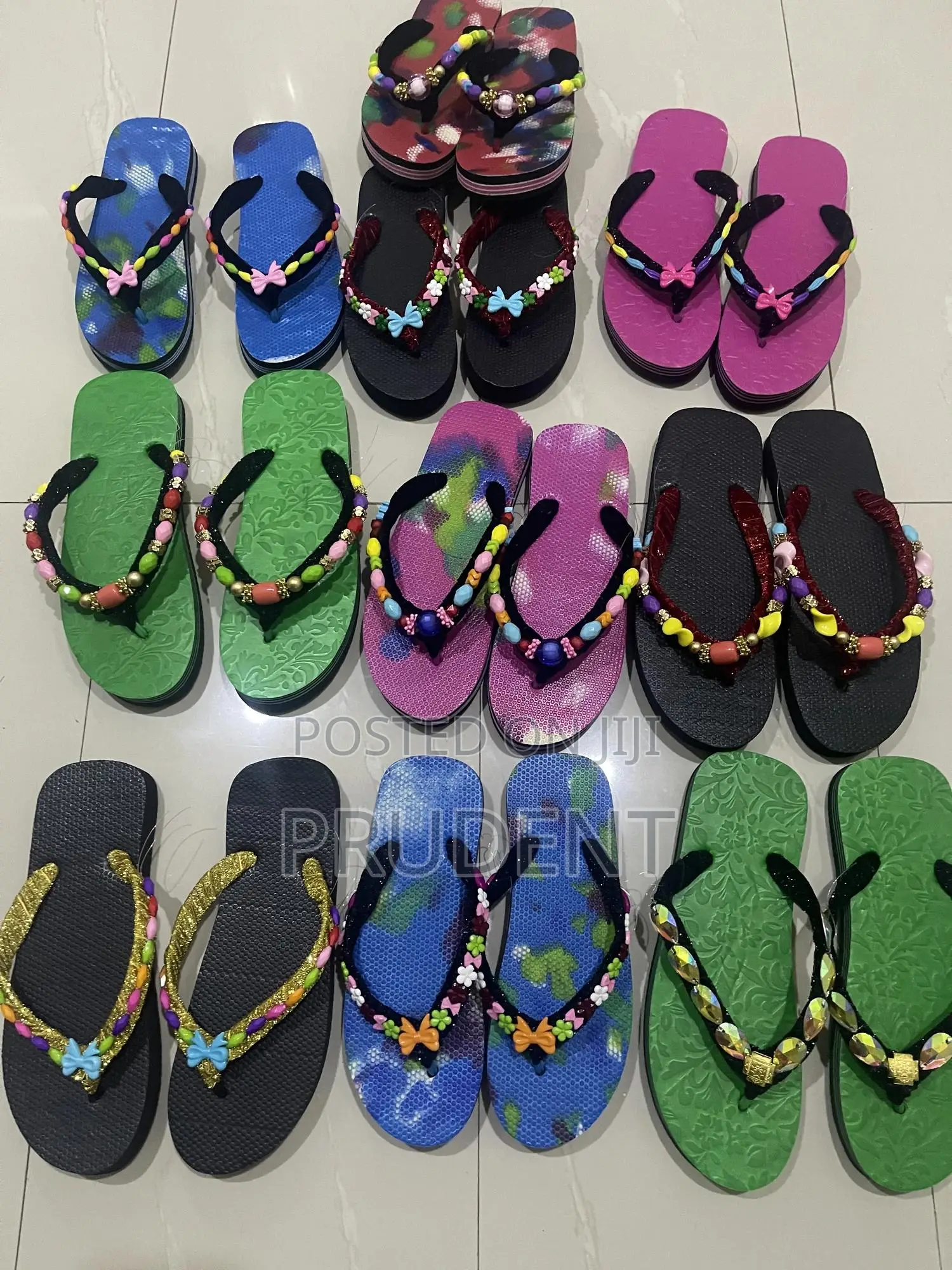 Bulk Beaded Slippers