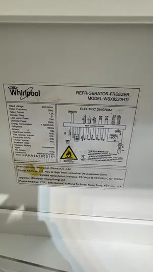 Whirlpool Side by Side Inverter Refrigerator