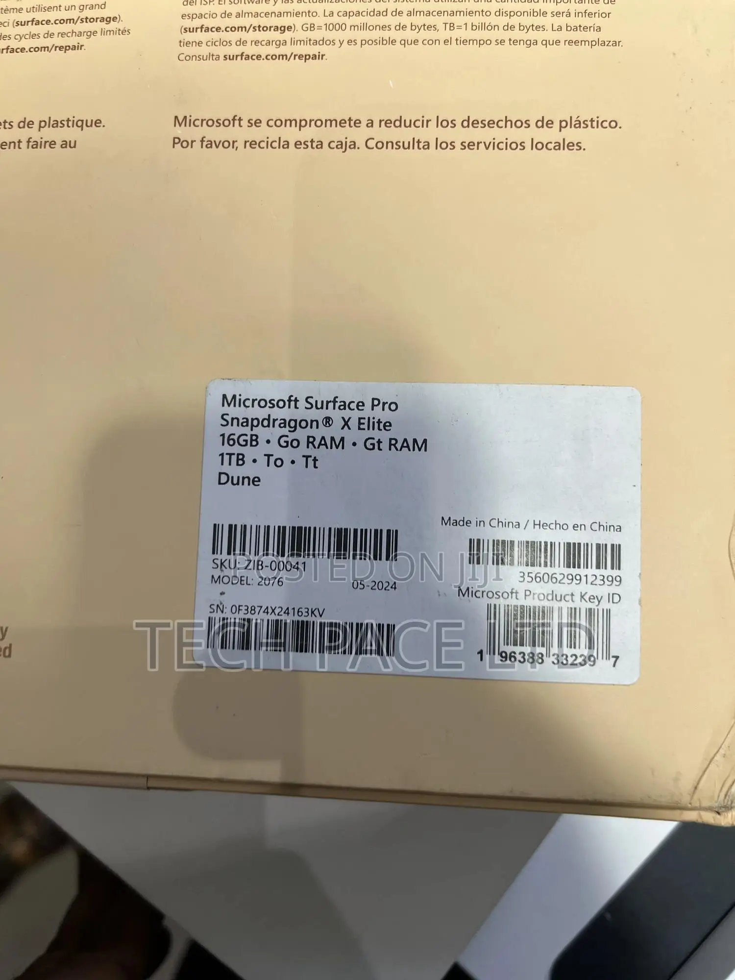 New Microsoft Surface Pro 16GB Qualcomm Snapdragon X Elite SSD 1T
