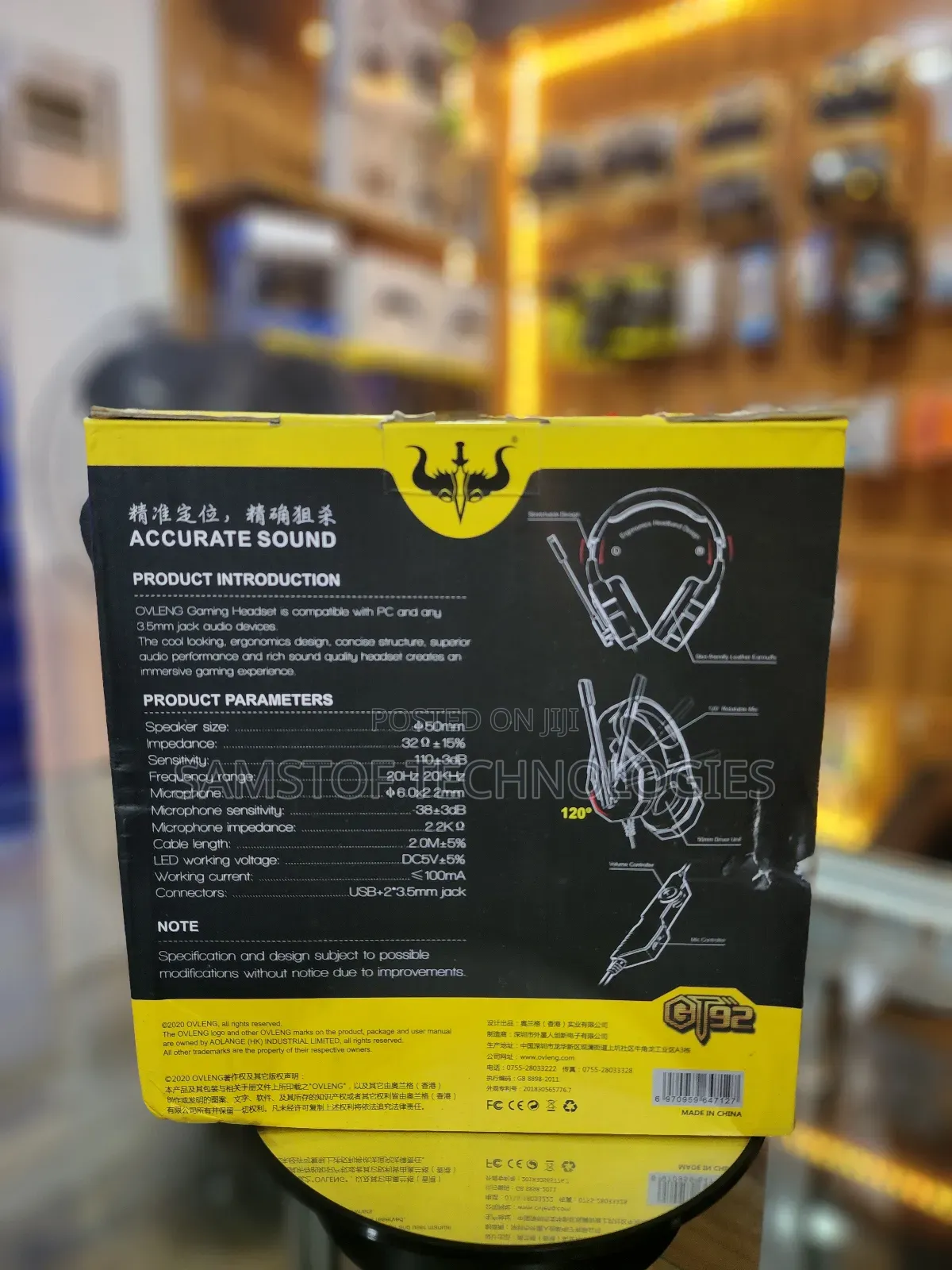 Ovleng Gt92 Wired Gaming Headset