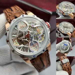 Quality Automatic Luxury Hanboro Leather Men Wristwatch