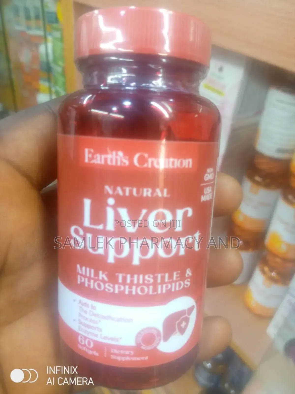 Earth Creation Liver Support Wit Milk Thistle With Phospholipids-60cap