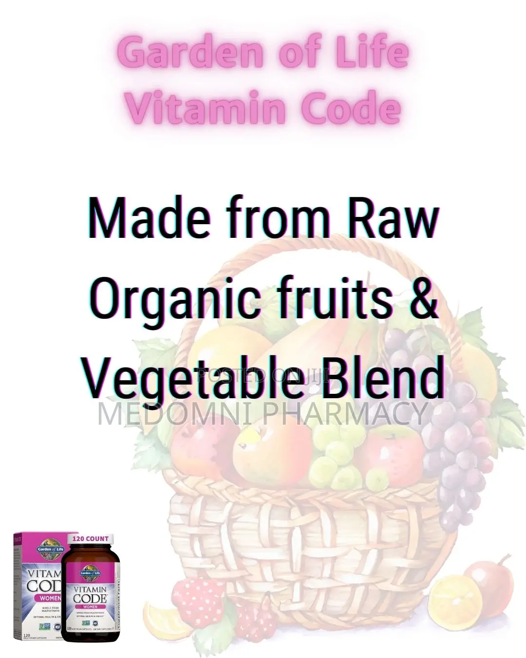 Garden of Life Vitamin Code Women’S Multivitamin – 120 Capsules