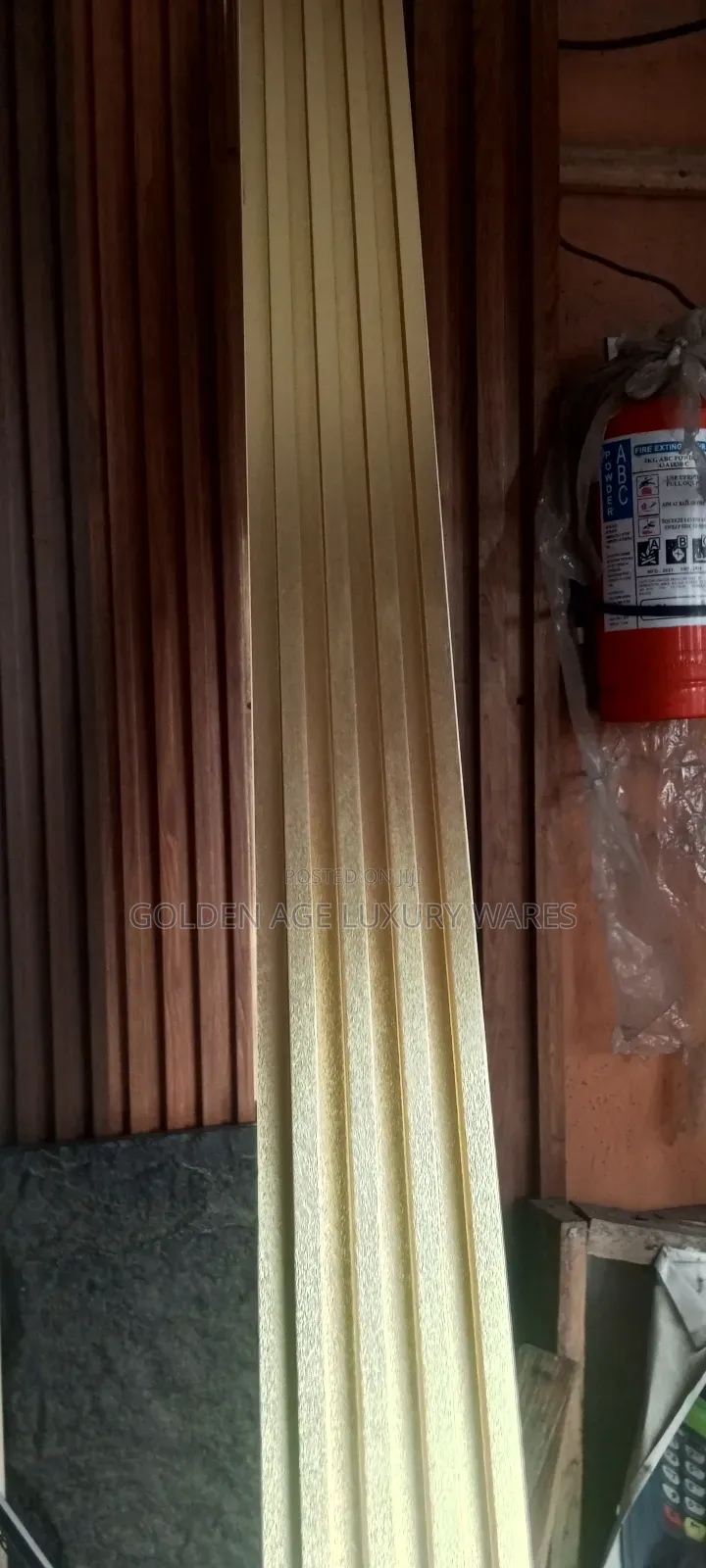 Luxury Gold Fluted Panel