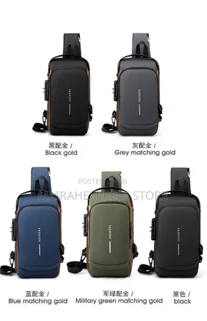 Water Resistance Usb Anti Theft Cross Bag