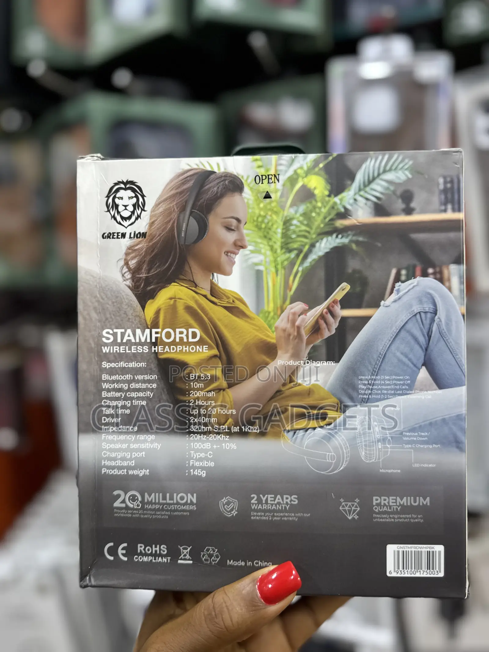 Green Lion Stamford Wireless/Bluethooth Headphone
