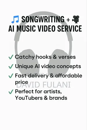 Songwriting + Ai Music Video Service