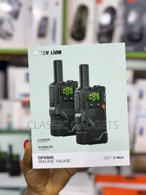Green Lion Gpx600 Walkie Talkie - Black