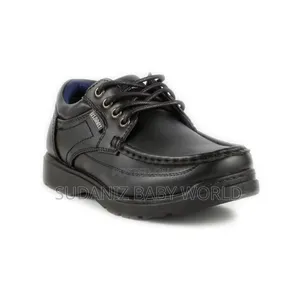 Us Brass Boys Black Microfresh Lace Up Shoe - Black. Size ,44,45