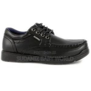 Us Brass Boys Black Microfresh Lace Up Shoe - Black. Size ,44,45