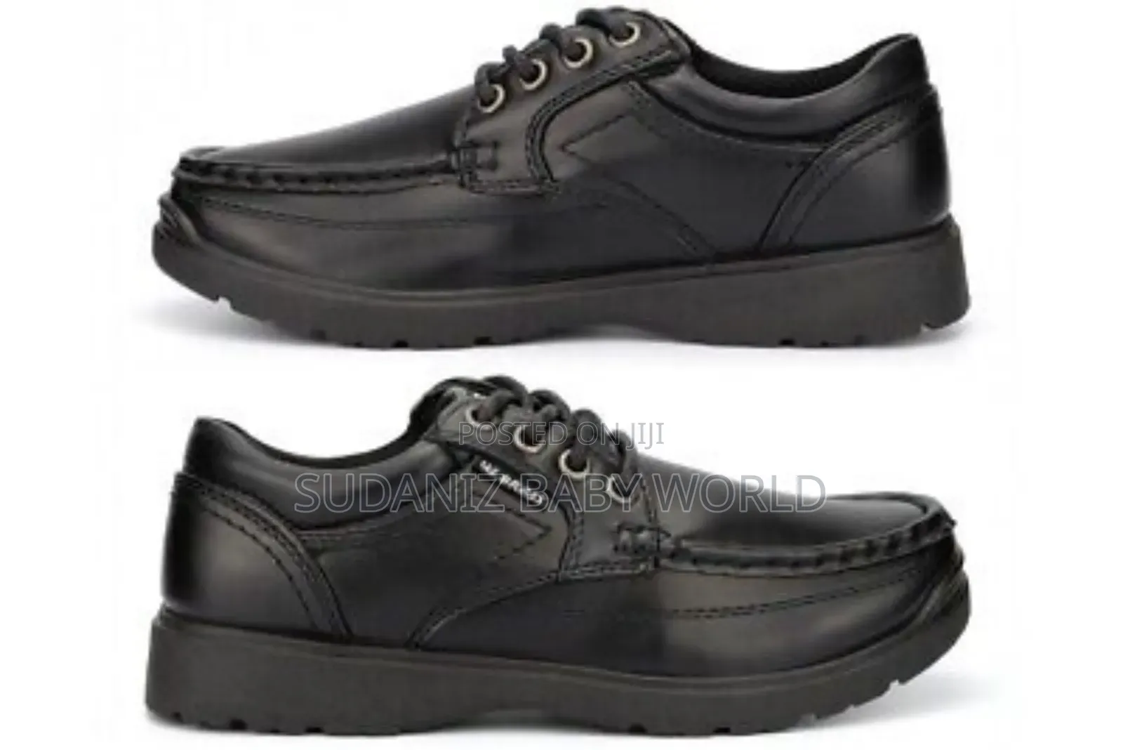 Us Brass Boys Black Microfresh Lace Up Shoe - Black. Size ,44,45