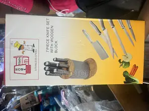 7pcs Stainless Knife Set With Wooden Block
