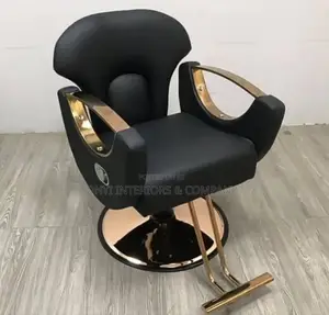 Quality Adjusting Barber Chair Black Gold