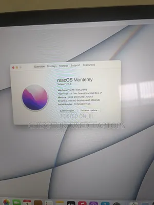 Laptop Apple MacBook Pro 2017 16GB Intel Core I7 SSD 256GB
