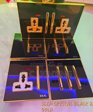 Slim Crystal Switches and Socket Gold and Black