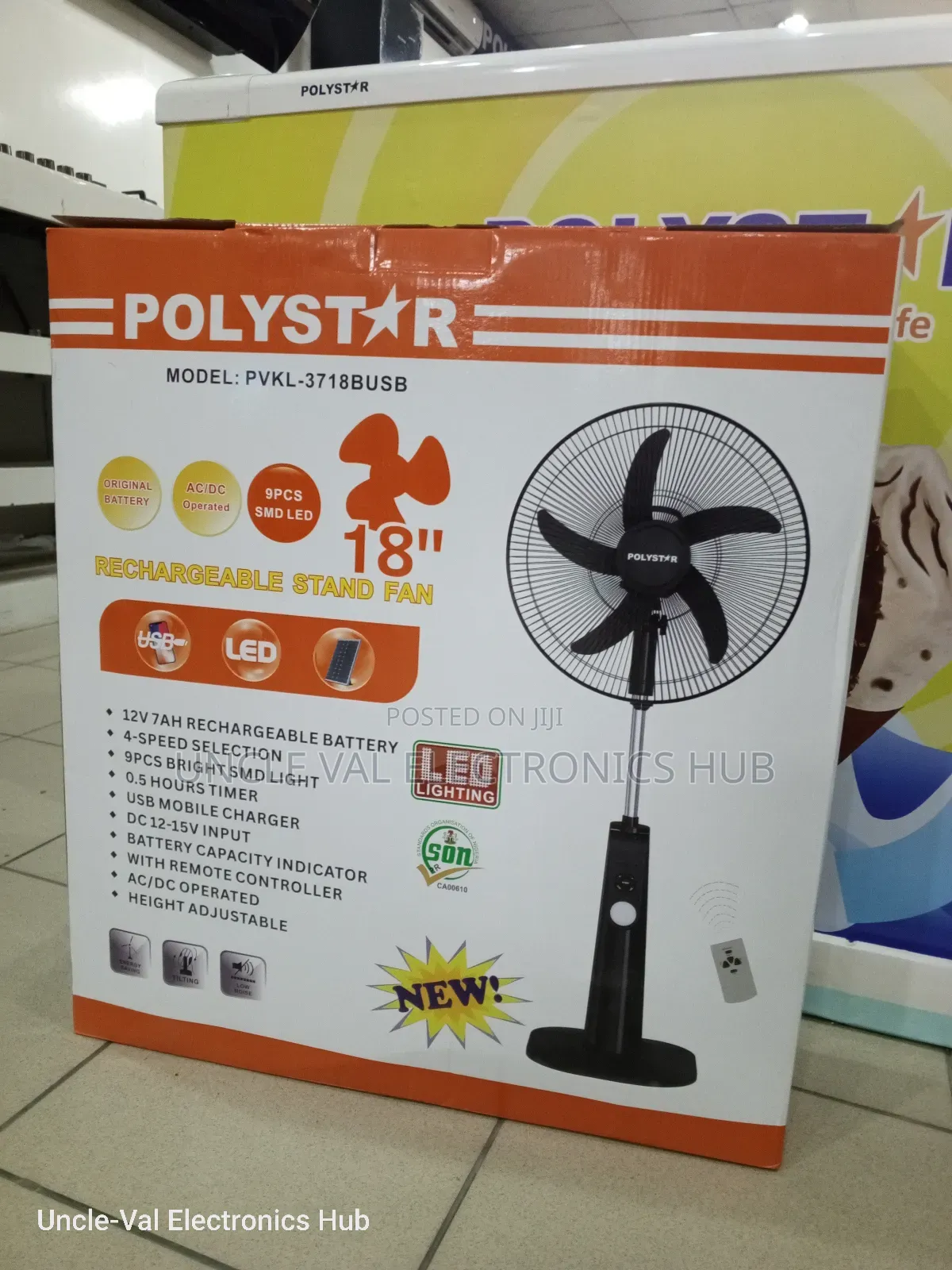 Polystar 18" Rechargeable Fan