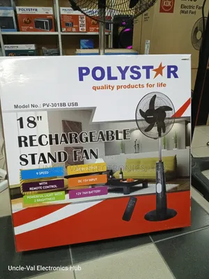 Polystar Rechargeable Fan 18"