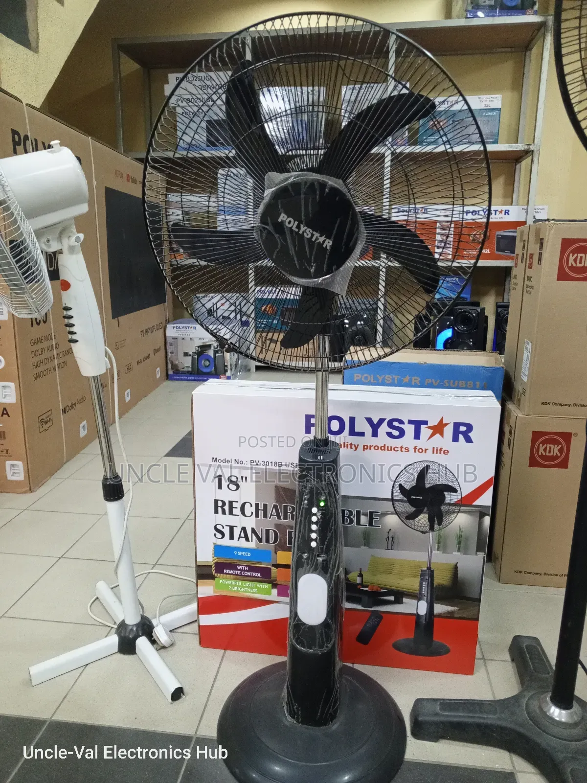 Polystar Rechargeable Fan 18"