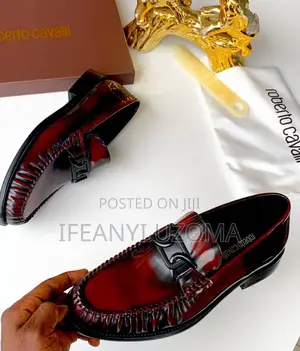 Classic Luxury Wine Color and Black Corporate Shoe