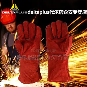 Welder Cowhide Insulated Gloves 35cm Red