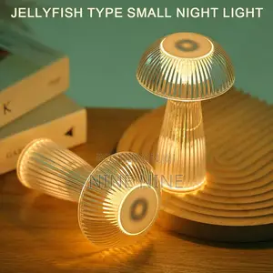 Nine 2pcs Jellyfish Crystal Night Light Room Decor Lamp