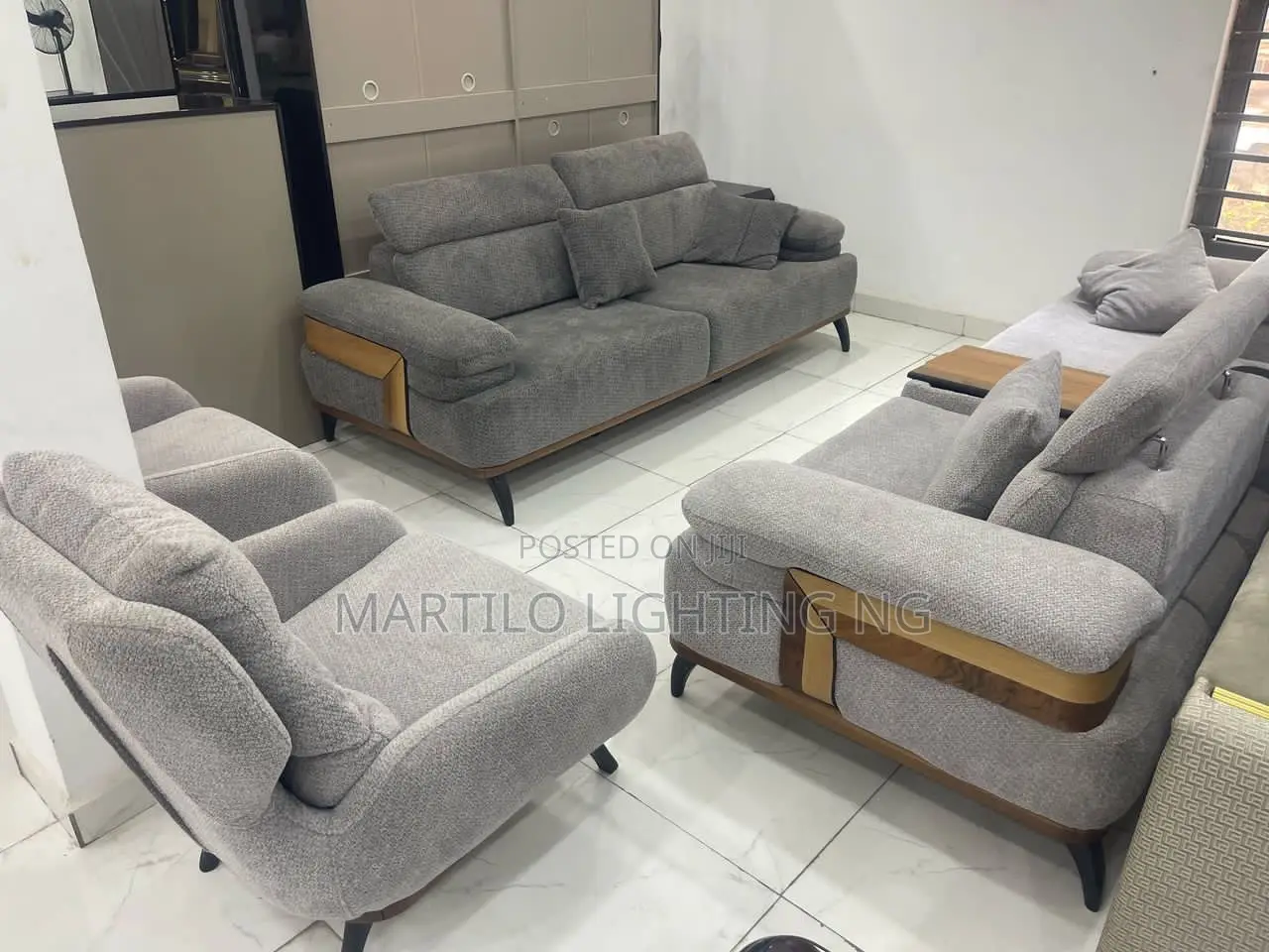 Unique Complete Set of Sofas, Beautifully Made