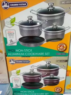 Crown Star 7 PCS Non Stick Aluminium Cookware Sets
